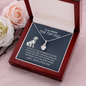 Ribbon Pendant Necklace on Message Card to Mom the Top Dog