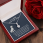 Ribbon Pendant Necklace on Message Card to Mom the Top Dog