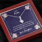 Mom You Are My Eternal Sunshine Message Card From Daughter With Ribbon Pendant Necklace