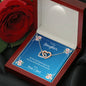 Daughter Be Who God Meant You To Be Love Mom and Dad Hearts Necklace On Message Card