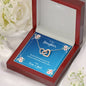 Daughter Be Who God Meant You To Be Love Mom and Dad Hearts Necklace On Message Card
