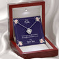 Mom Taught Me To Believe In Me From Son Love Knot Necklace On Message Card