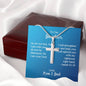 To Our Daughter, Isaiah 41:10, Cross Necklace On Message Card