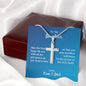 To Our Daughter Romans 15:13 Cross Necklace on Message Card