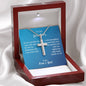To Our Daughter, Isaiah 41:10, Cross Necklace On Message Card