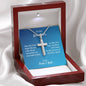 To Our Daughter Romans 15:13 Cross Necklace on Message Card