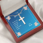 Daughter Be Who God Meant You To Be Cross Necklace Love Mom Message Card