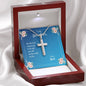 Daughter Be Who God Meant You To Be Cross Necklace Love Dad Message Card