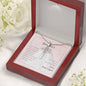 Personalized Cross Necklace For Daughter's First Communion From Mom and Dad On Message Card