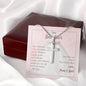 Personalized Cross Necklace For Daughter's First Communion From Mom and Dad On Message Card