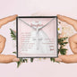 Personalized Cross Necklace For Daughter's First Communion From Dad On Message Card