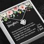 To Our Daughter You Are Braver Than You Imagine Love Knot Necklace On Message Card