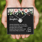 To Our Daughter You Are Braver Than You Imagine Love Knot Necklace On Message Card