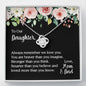 To Our Daughter You Are Braver Than You Imagine Love Knot Necklace On Message Card