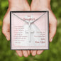 Personalized Cross Necklace For Daughter's First Communion From Mom and Dad On Message Card