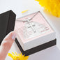Personalized Cross Necklace For Daughter's First Communion From Mom and Dad On Message Card