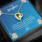 Heart Pendant Necklace On Message Card To Daughter From Dad Braver Stronger