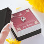 To My Wife I Want To Be Your Last Of Everything Heart Necklace On Loving Message Card
