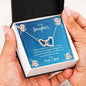 To Our Daughter Joined Hearts Necklace Mom and Dad Message Card Stronger Than You Think