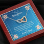 To Our Daughter Joined Hearts Necklace Mom and Dad Message Card Stronger Than You Think