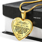 To My Daughter Always Remember Dad Loves You Heart Necklace
