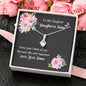 Personalized name card necklace with pink roses