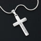 Personalized Cross Necklace For Daughter's First Communion From Mom and Dad On Message Card