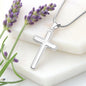 Personalized Cross Necklace For Daughter's First Communion From Mom and Dad On Message Card