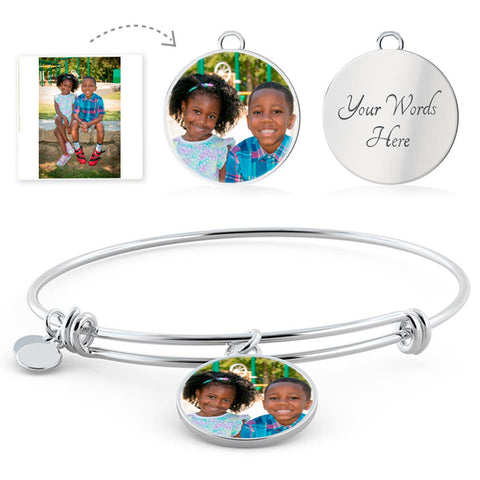 Personalized Bangle Photo Bracelet With Your Own Picture