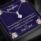Daughter Only Thing Better Grandchildren Love Mom Dad Message Card Pendant Necklace