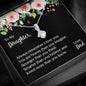 Message Card Pendant Necklace To My Daughter From Dad You Are Braver Than You Imagine