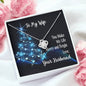 To My Wife You Make My Life Merry and Bright Love Knot Necklace On Message Card