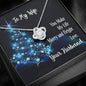 To My Wife You Make My Life Merry and Bright Love Knot Necklace On Message Card