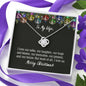 Christmas Message Card Pendant Necklace To Wife I Love Talks Laughter