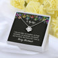 Christmas Message Card Pendant Necklace To Wife I Love Talks Laughter