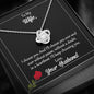 To My Wife I Choose You Love Knot Necklace On Message Card With Rose