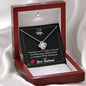 To My Wife I Choose You Love Knot Necklace On Message Card With Rose