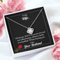 To My Wife I Choose You Love Knot Necklace On Message Card With Rose