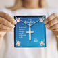 Daughter Be Who God Meant You To Be Cross Necklace Love Dad Message Card