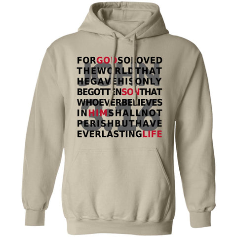 Pullover Hoodie John 3:16 Bible Verse