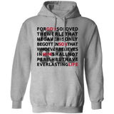 Pullover Hoodie John 3:16 Bible Verse