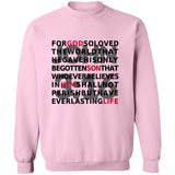 Pullover Sweatshirt John 3:16 Bible Verse