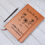 Personalized Mothers Prayer Journal Birth Flowers