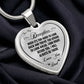 To My Daughter I Will Always Be There Love You Dad Heart Necklace