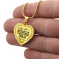 To My Daughter I Will Always Be There Love You Dad Heart Necklace