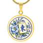 Elegant Chinoiserie Mahjong Necklace with Optional Personalization