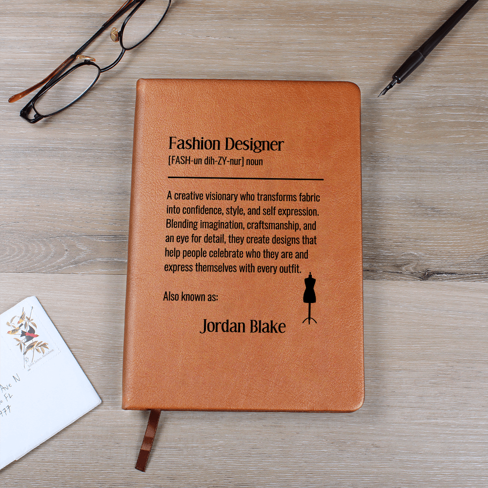 Personalized Fashion Designer Journal