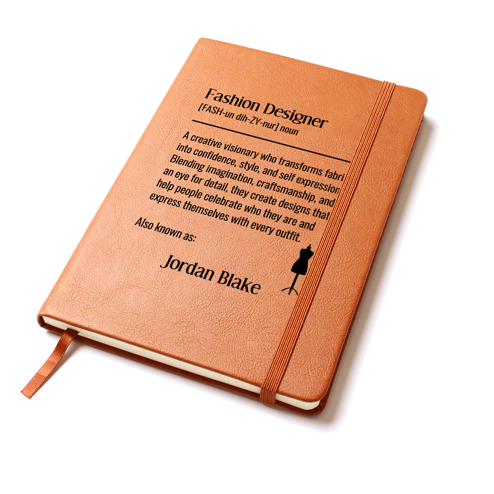 Personalized Fashion Designer Journal
