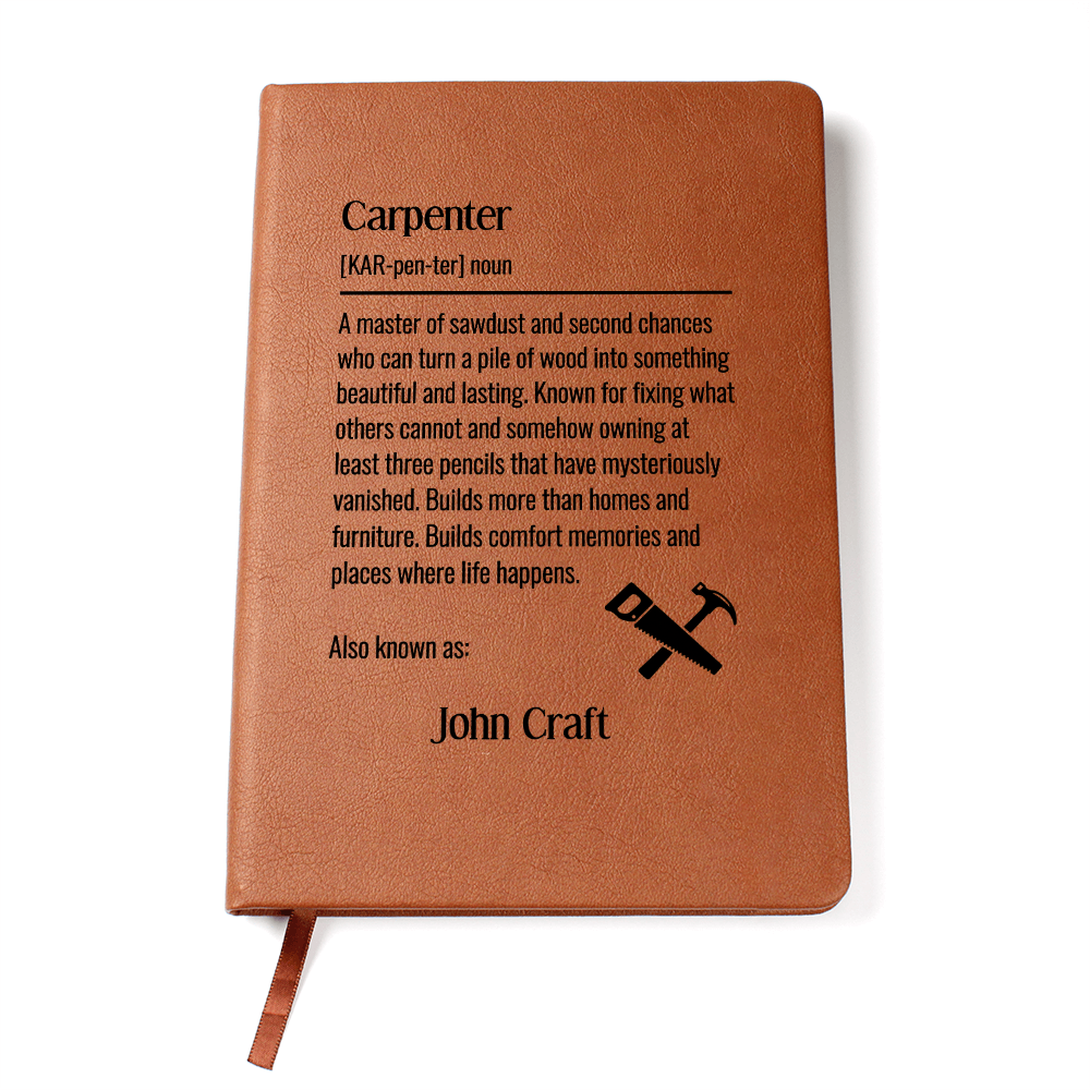 Personalized Carpenter Journal