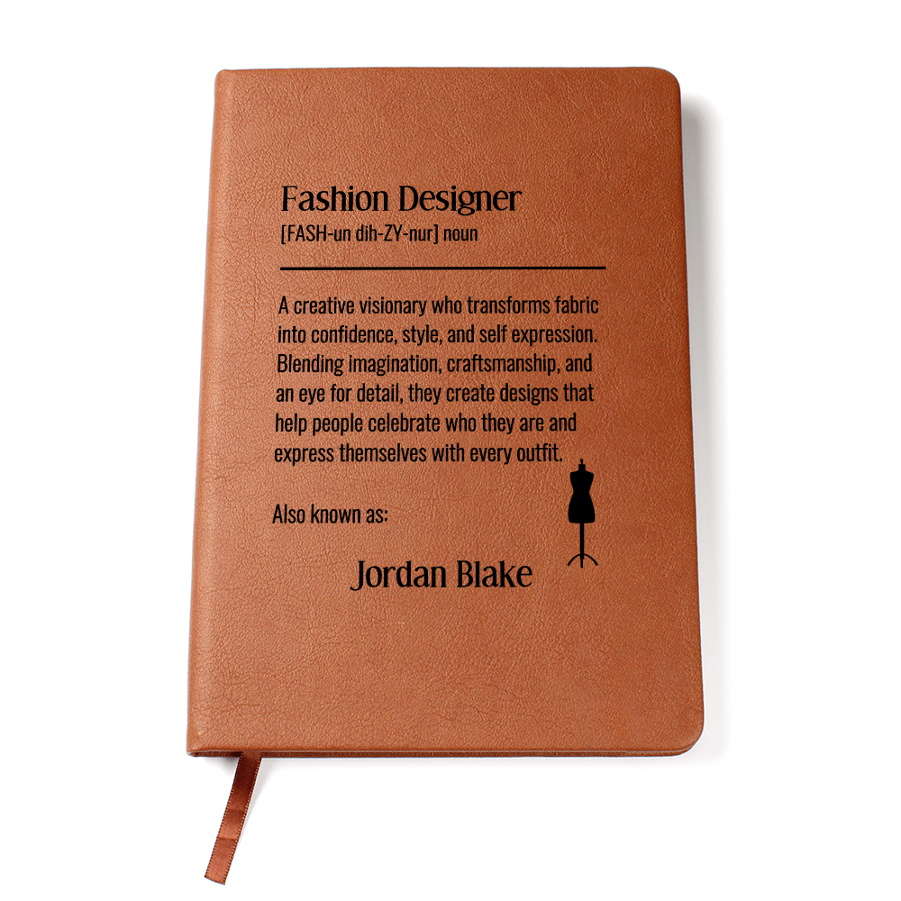 Personalized Fashion Designer Journal